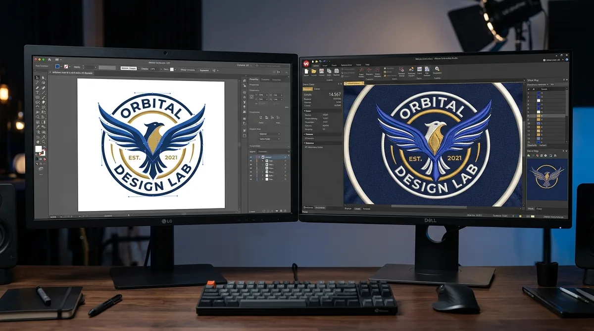 Comparing vector artwork preparation for screen printing versus embroidery digitizing